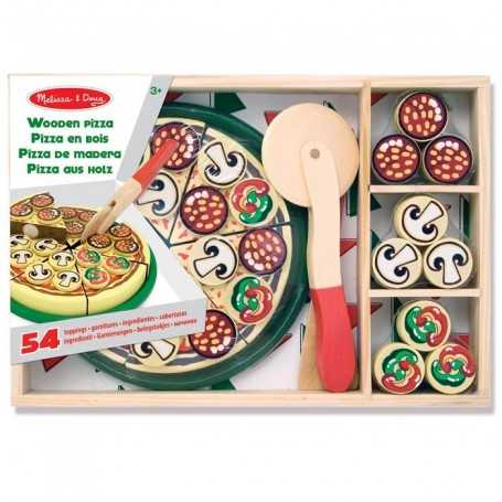 Pizza Giocattolo in Legno per Bambini Gioco Montessoriano 54 pz