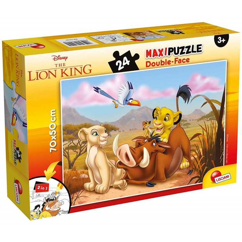 Puzzle Disney Re Leone 24pz Maxi Double Faces 74105 di Lisciani