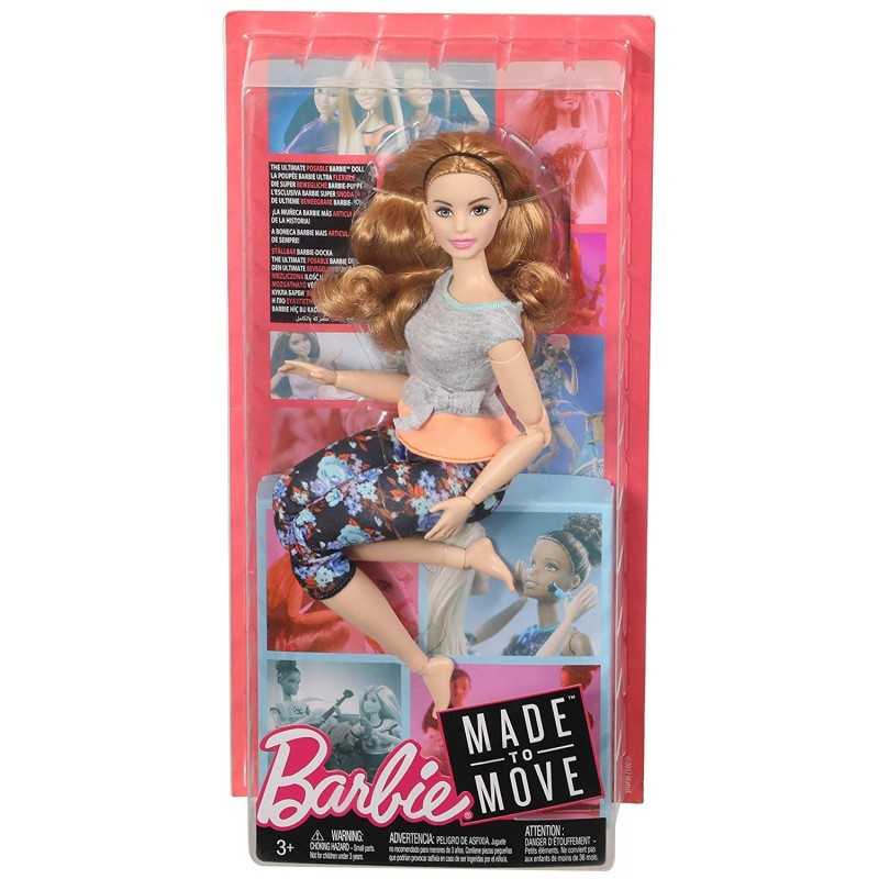 Barbie Snodata Bambola con 22 Punti Snodabili FTG84 Mattel 3 Anni+
