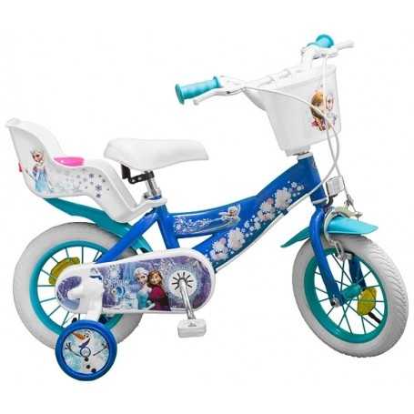 Bici 12" Bimba Frozen 3-5 Anni con Porta Bambole 686 Disney Toimsa