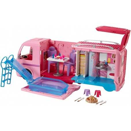 Barbie Camper dei Sogni con Piscina Bagno Cucina DreamCamper FBR34 Mattel  3a+
