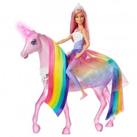 Barbie Dreamtopia Bambola e Unicorno Con Cavallo Luci e Suoni FXT26 Mattel  3a+