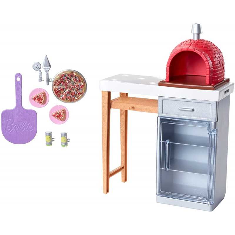 Barbie Arredamento Casa Forno Pizza e Accessori FXG39 Mattel 3a+