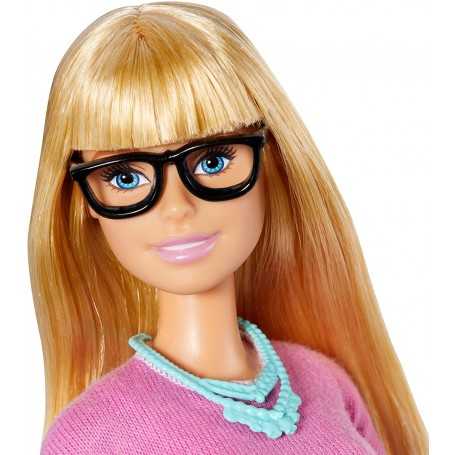 Barbie Insegnante Bambola con 10 Accessori tra cui Computer e Mappamondo  GJC23 Mattel 3 Anni+
