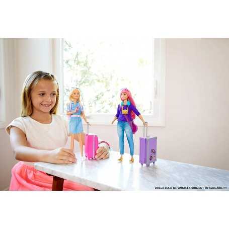 Barbie in Viaggio Bambola Bionda con Cucciolo Valigia Trolley FWV25 Mattel  3a+