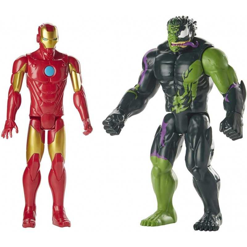 Spiderman Maximum Venom Peronaggi Iron Man vs Venomized Hulk alti 30cm  E8685 Hasbro 4a+