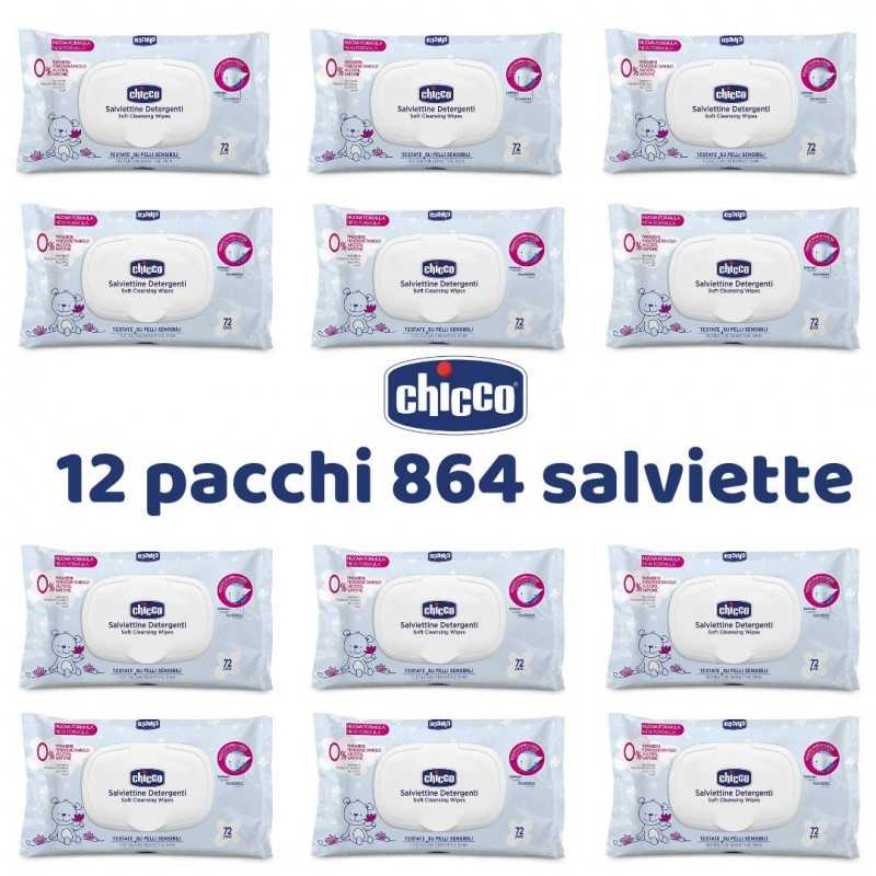 Chicco Salviette Detergenti 12 Pacchi da 72 Salviette con Placchetta Apri  Chiudi Offerta Convenienza