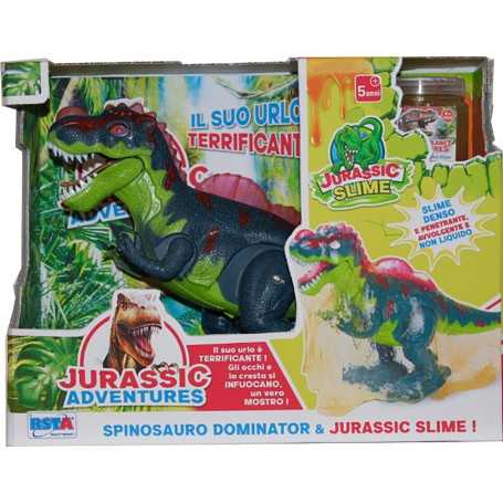 Dinosauro Giocattolo Spinosauro Dominator con Slime, Suoni, Luci e  Movimento 11210 5a+
