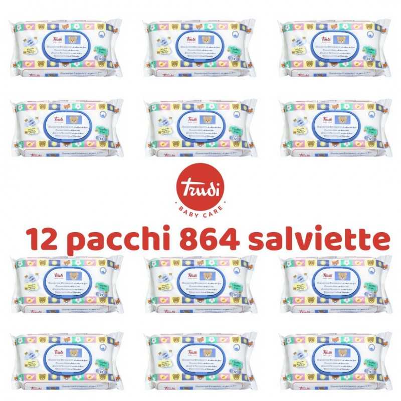 Salviette Trudi Offerta 12 Pacchi 864 Salviettine Detergenti