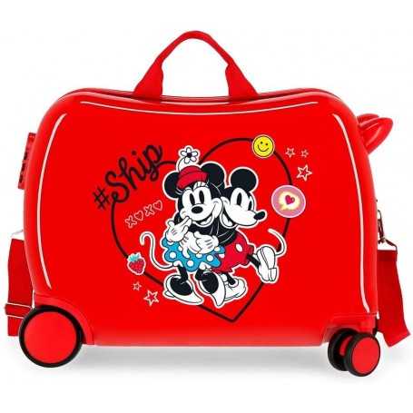 Valigia Cavalcabile Mickey & Minnie Ship Always Be Kind 4499822 Disney Rosso