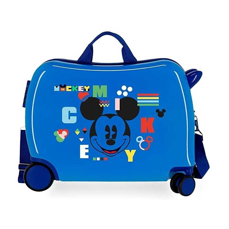 Valigia Cavalcabile Topolino Mickey Shape Shifter 4389821 Disney Azzurro