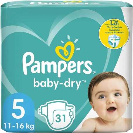 Pannolini Pampers Baby Dry Taglia 5 Offerta Pacco Doppio 31 Pannolini 11-16  kg