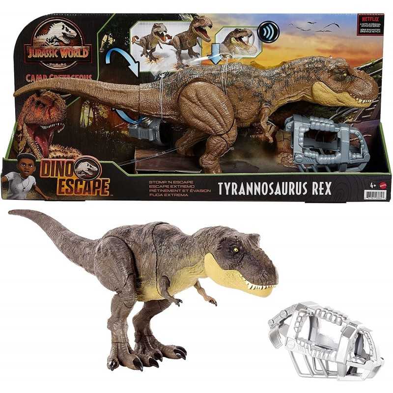 Jurassic World Tirannosauro Rex Passi Letali Dinosauro Giocattolo con Suoni  4a+ GWD67 Mattel