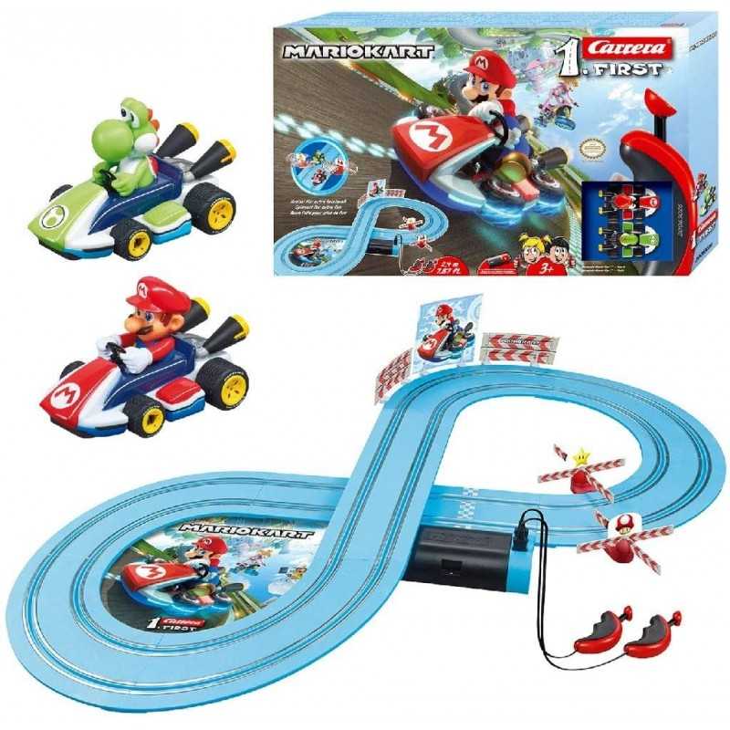 Carrera Mario & Yoshi FIRST Nintendo Kart Set pista da corsa a batteria e  due macchinine con Mario e Yoshi 3a+