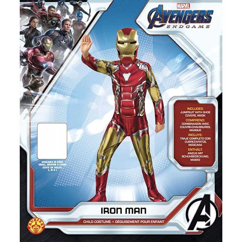 Costume Iron Man Bambino 8-10 anni Taglia L Originale Avengers Endgame  Marvel 700649 Rubie's