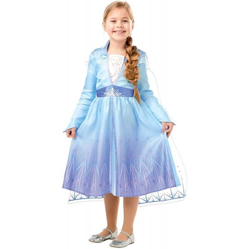 Costume Frozen 2 Elsa 5-6 anni con Mantello Originale Disney 300284 Rubie's