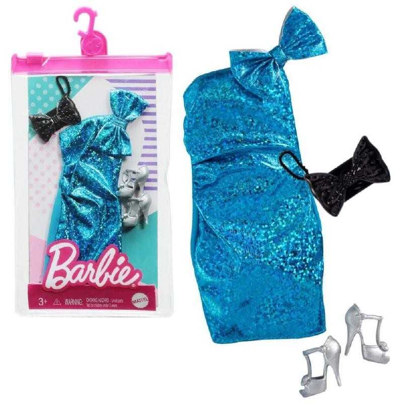 Barbie Vestiti Originali Abito Blu con Accessori GRC01 GWC27 Mattel