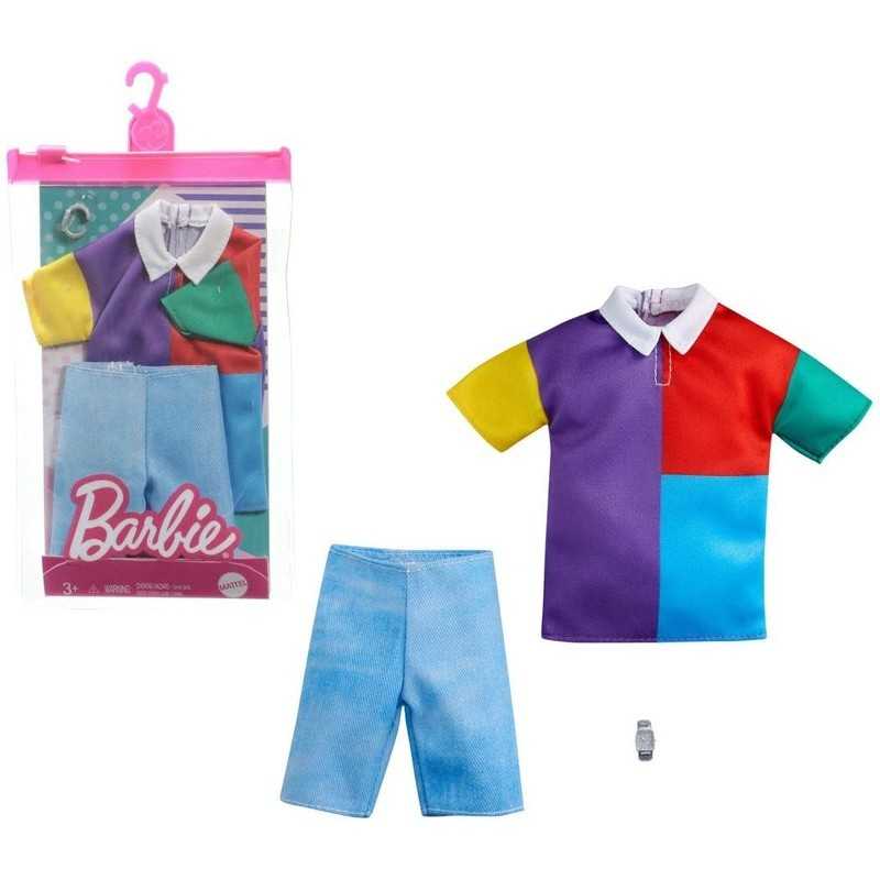 Barbie Vestiti Originali Ken Abito Maglia Pantalone e Accessori GRC73 Mattel