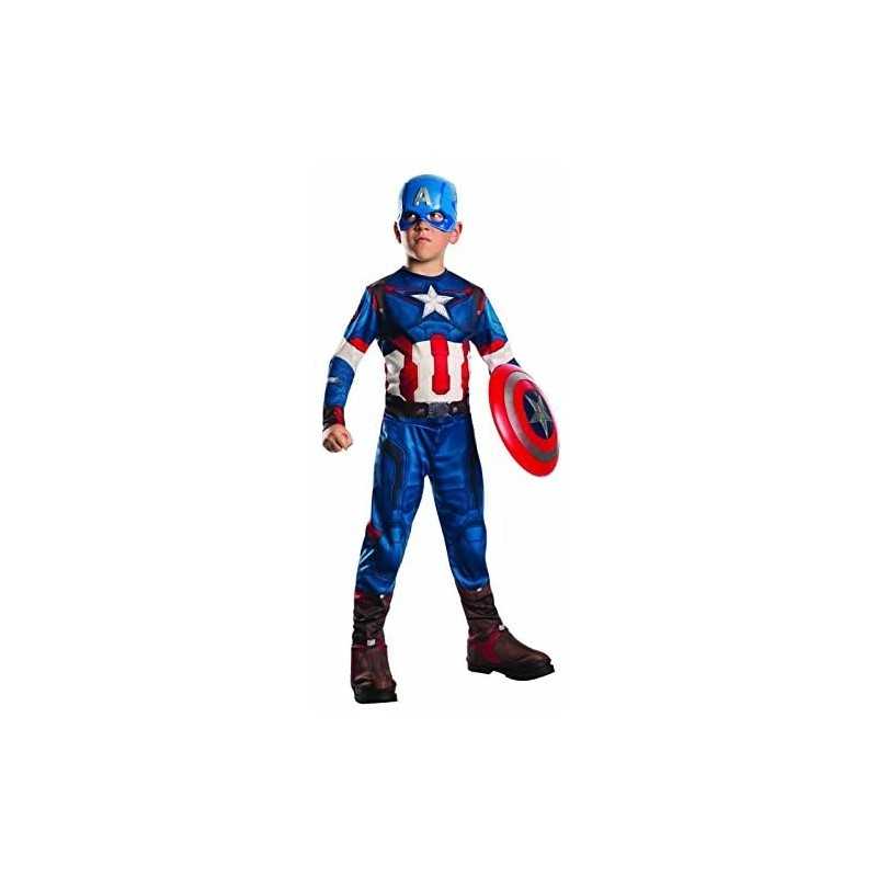 Costume Capitan America con Maschera e Scudo 8-10 anni Taglia L Originale  Avengers Marvel 620434 Rubie's