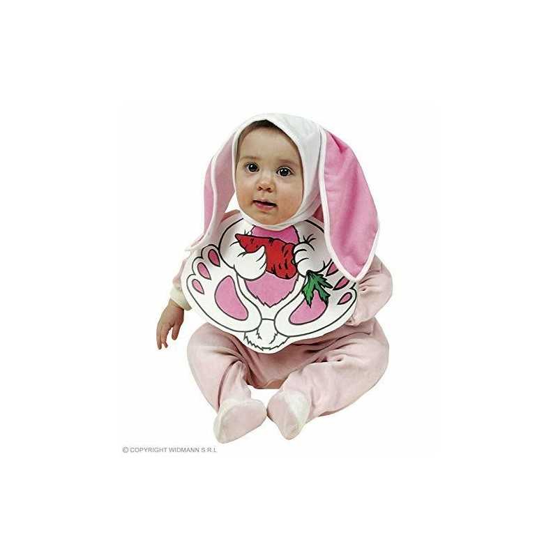 Costume Coniglio Neonato 0-12 Mesi con Cuffia e Bavaglino Unisex 8595B  Widmann