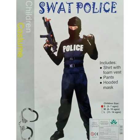 Costume Poliziotto Bambino 6 Anni 26201 Toucan (Mitraglietta NON Inclusa)