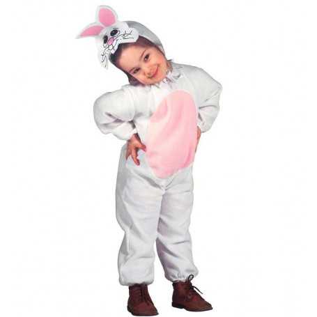 Costume Coniglio Bambina 2 Anni con Cappuccio 3604R Widmann