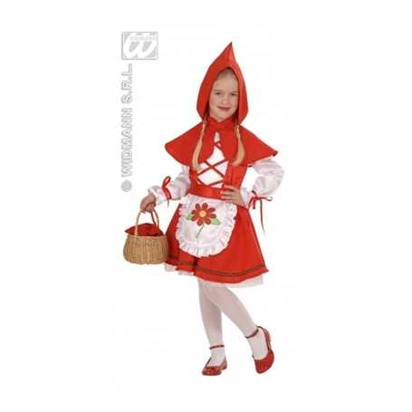 Costume Cappuccetto Rosso Bambina 3 Anni con Cappuccio 4916R Widmann  (Cestino NON incluso)