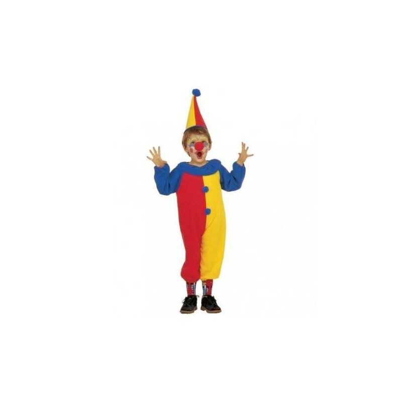 Costume Clown Bambino 3 Anni con Cappello 3606W Widmann (Naso NON Incluso)