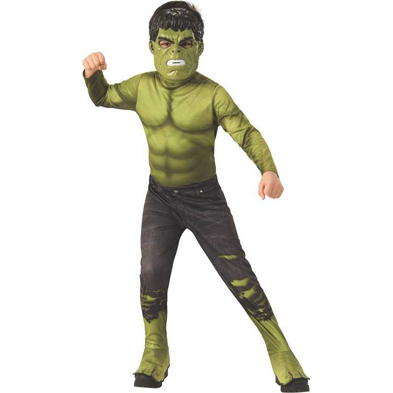 Costume Hulk con Maschera e Copri Scarpe 5-7 anni Taglia M Originale  Avengers Marvel 700648 Rubie's