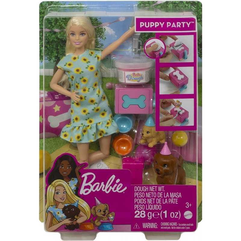 Barbie Festa con i Cuccioli Puppy Party GXV75 Mattel 3 Anni+