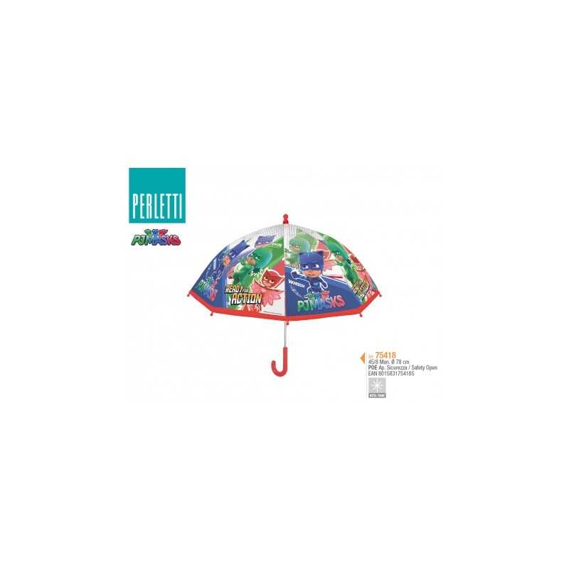 Ombrello PJ Mask Perletti Bambini 75 cm Trasparente 75418