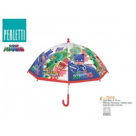 Ombrello PJ Mask Perletti Bambini 75 cm Trasparente 75418