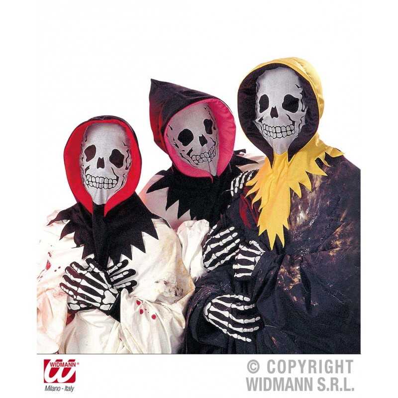 Costume Scheletro Bambino Set con Maschera con Cappuccio e Guanti 4613I  Widmann