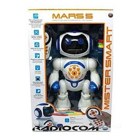 Robot Telecomandato per Bambini Mars 5 Radiocom 33 cm 40955 ODS 5 Anni+