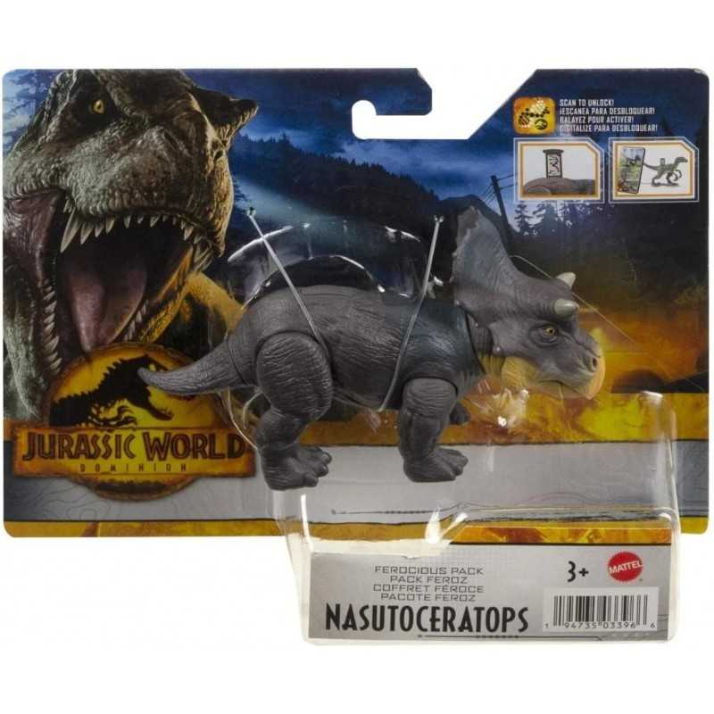 Jurassic World Nasutoceratops Dinosauro 15 cm HDX26 Mattel 3 Anni+