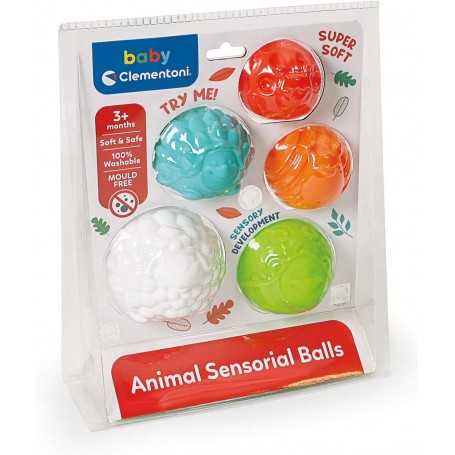 Palline Sensoriali Neonato Clementoni Animal Sensorial Balls Baby 17454 3  Mesi+