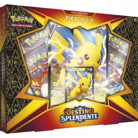Pokemon Destino Splendente Collezione Pikachu V Box Carte da Collezione
