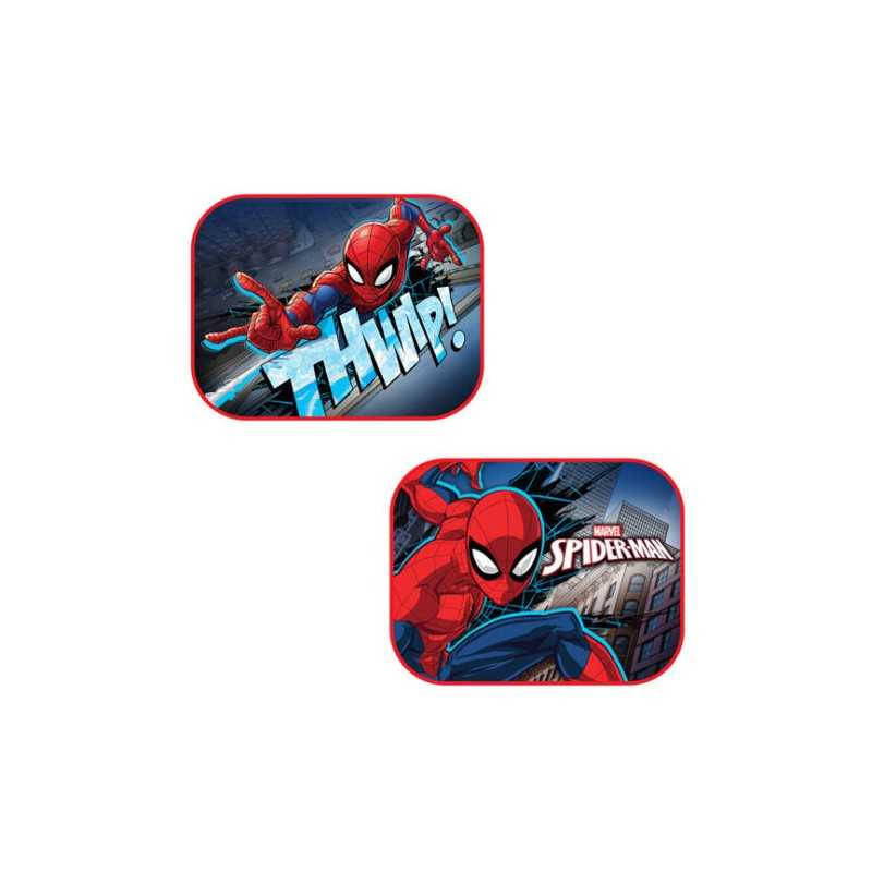 Tendine Parasole Auto Spiderman Set 2 Tendine con Ventose 9323 Marvel