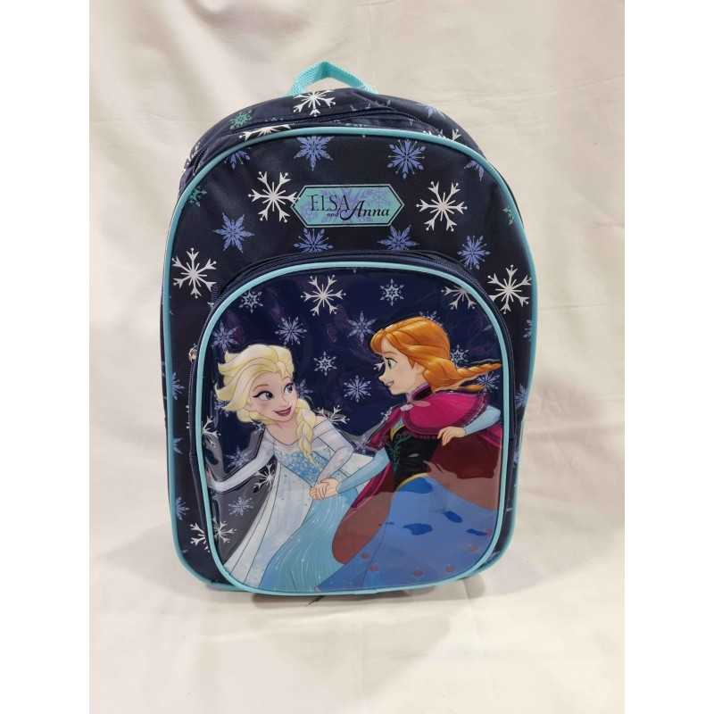 Zaino Asilo Grande Frozen Disney Elsa e Anna Blu 40 cm 125598